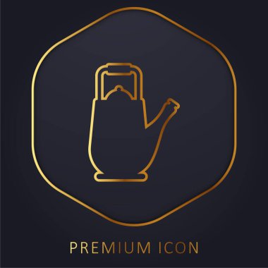 Büyük Çaydanlık altın çizgisi logosu veya simgesi