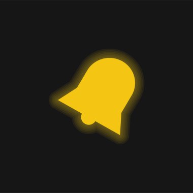 Bell Black Solid Müzik Enstrümanı Sarı parıldayan neon simgesi