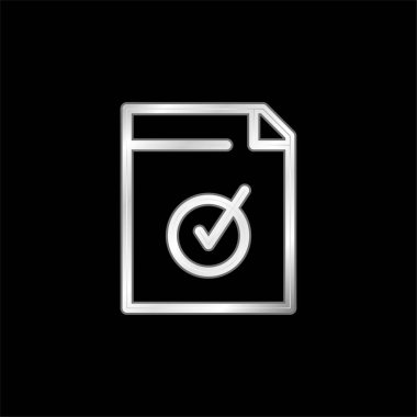 Onaylanmış gümüş kaplama metalik simge