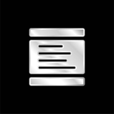 Metin Satırlı Kara Tahta Gümüş kaplama metalik simge