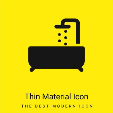 Bathtube minimal bright yellow material icon clipart