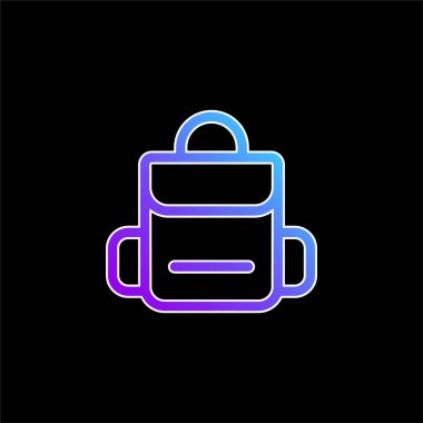 Sırt çantası mavi gradyan vektör simgesi