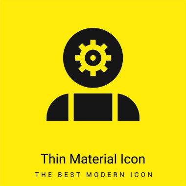 Yapay Zeka Asgari parlak sarı madde simgesi