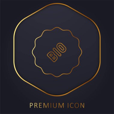Biyo altın çizgi prim logosu veya simgesi