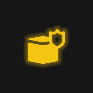 Kutu sarısı parlak neon simgesi