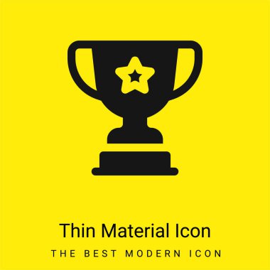 Award minimal bright yellow material icon clipart