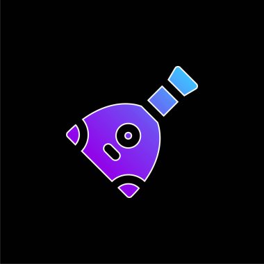 Balalaika mavi eğimli vektör simgesi