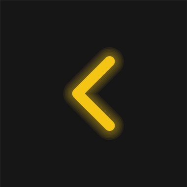 Arrowhead İnce Taslak Sol Parlak Neon simgesine