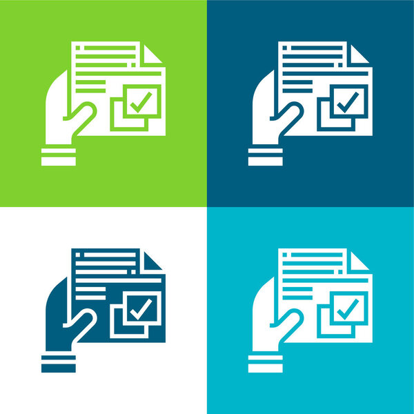 Agreement Flat four color minimal icon set