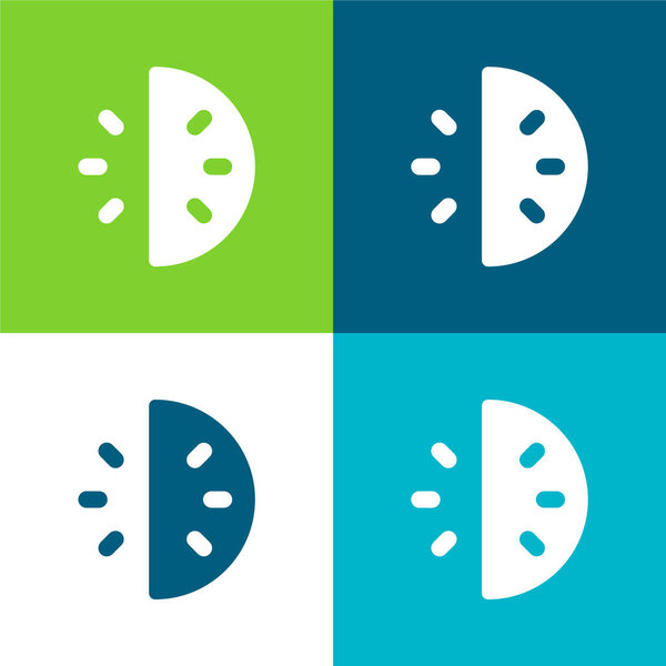 30 Minutes Flat four color minimal icon set