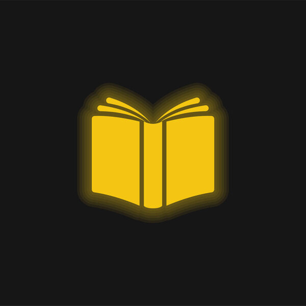 Желтый светящийся неоновый значок