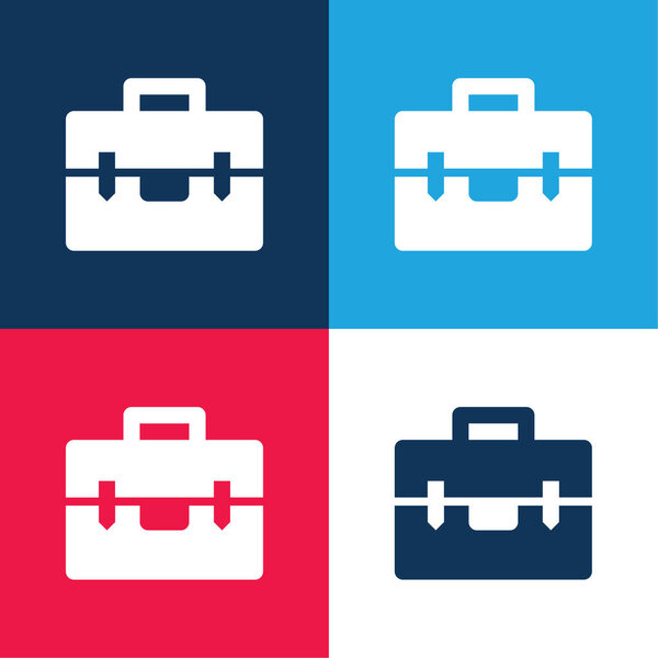 Короткий синий и красный четыре цвета минимальный набор значков