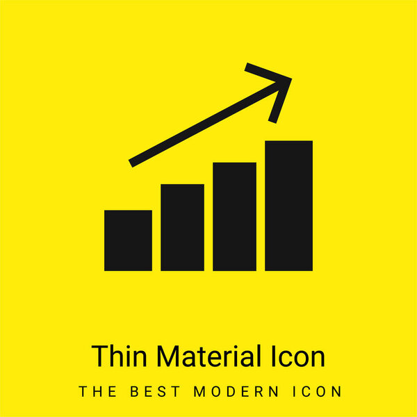 Диаграмма минимальный ярко-желтый значок материала