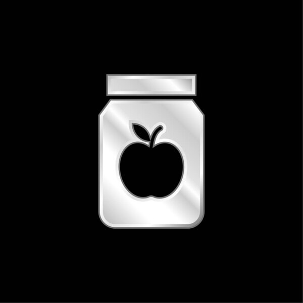 Apple Jam silver plated metallic icon