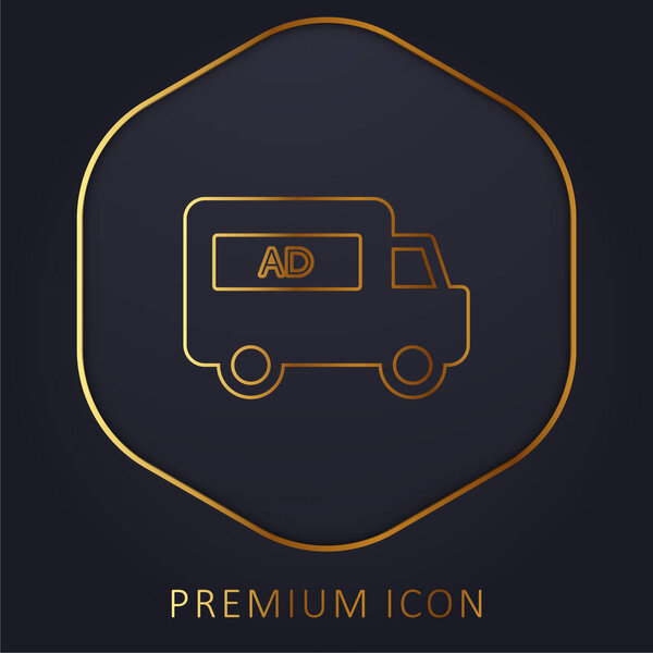 AD Van golden line premium logo or icon