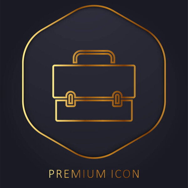 Сумка золотой линии премиум логотип или значок