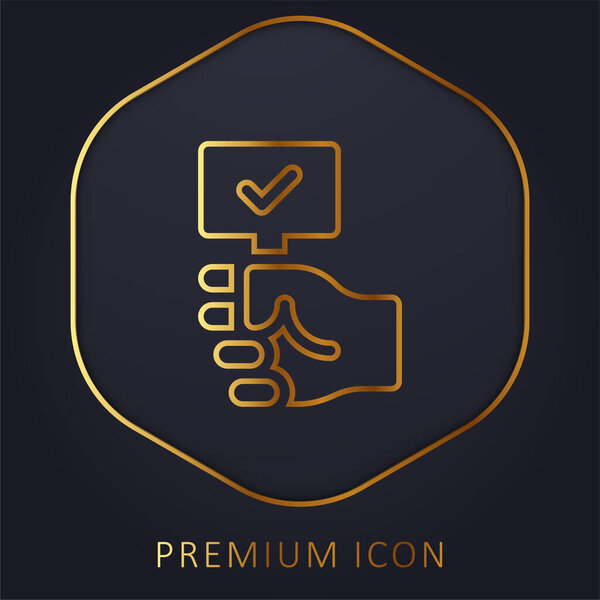 Логотип или иконка золотой линии аукциона