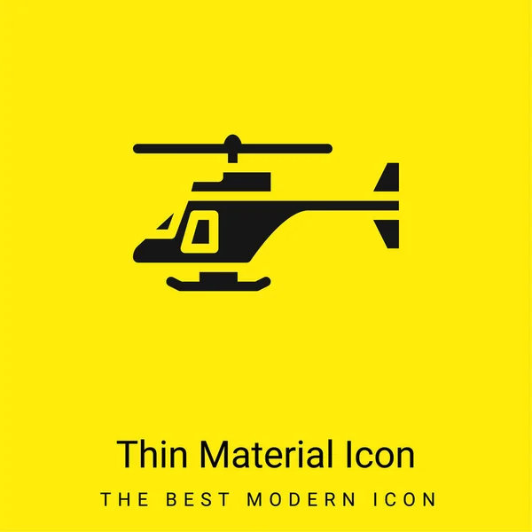 Στρατιωτικό Ελικόπτερο Ελάχιστο Φωτεινό Κίτρινο Υλικό Εικονίδιο — Διανυσματικό Αρχείο