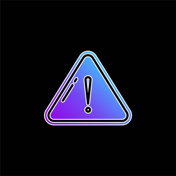 Alert blue gradient vector icon
