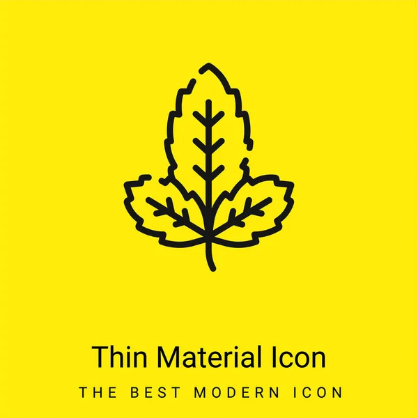 Basil Minimal Bright Yellow Material Icon — Stock Vector