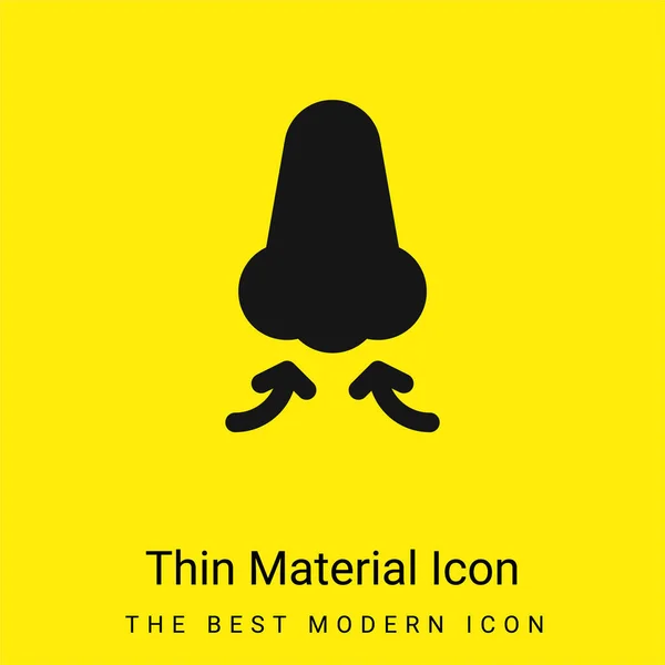 Breath Minimal Bright Yellow Material Icon — Stock Vector