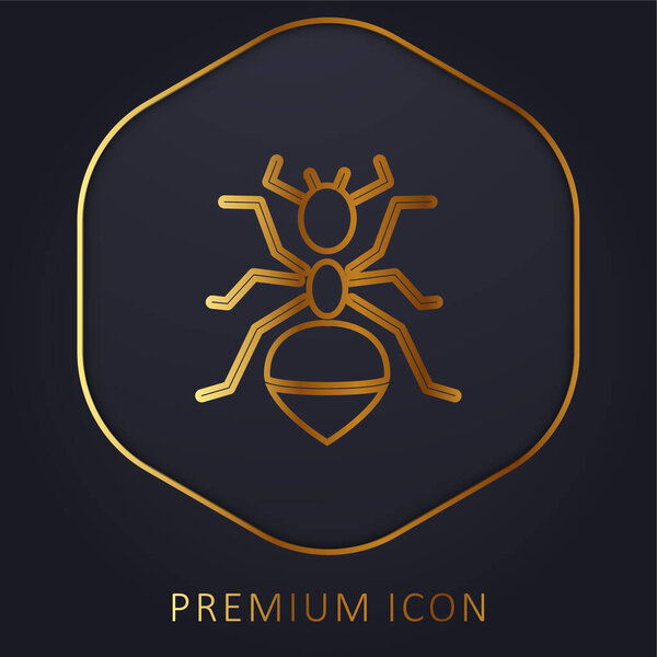 Ant golden line premium logo or icon