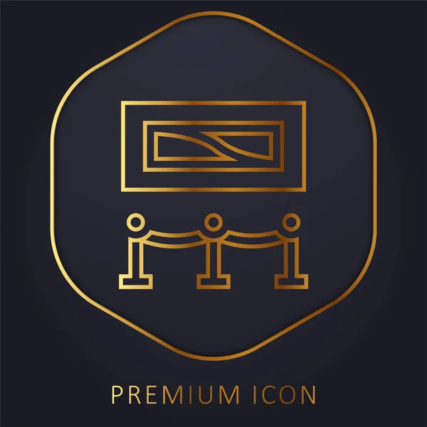 Arte Línea Oro Logotipo Premium Icono — Vector de stock