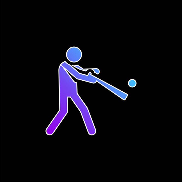 Baseball blue gradient vector icon