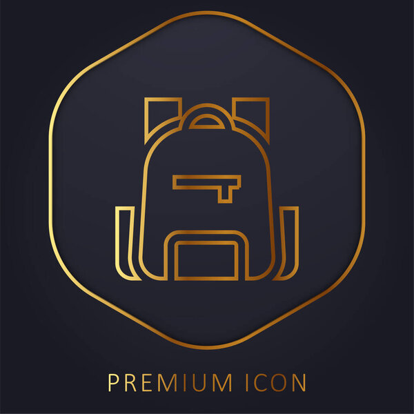 Рюкзак золотой линии премиум логотип или значок