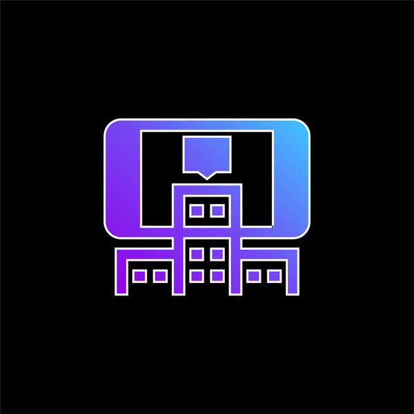 Augmented Reality blue gradient vector icon