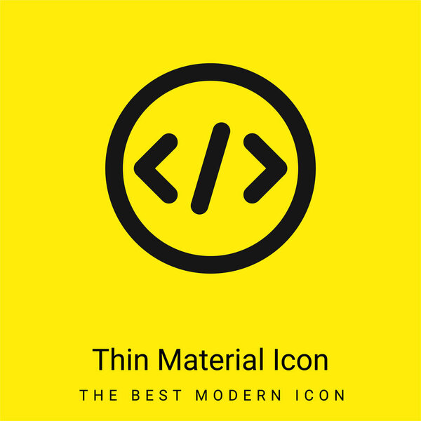 Bracket minimal bright yellow material icon