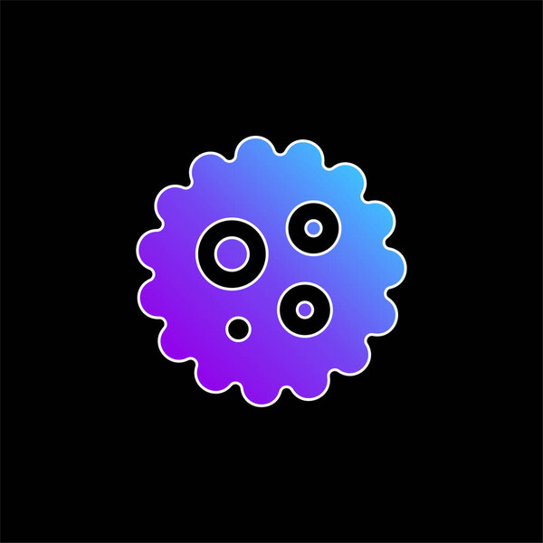 Bacterium blue gradient vector icon