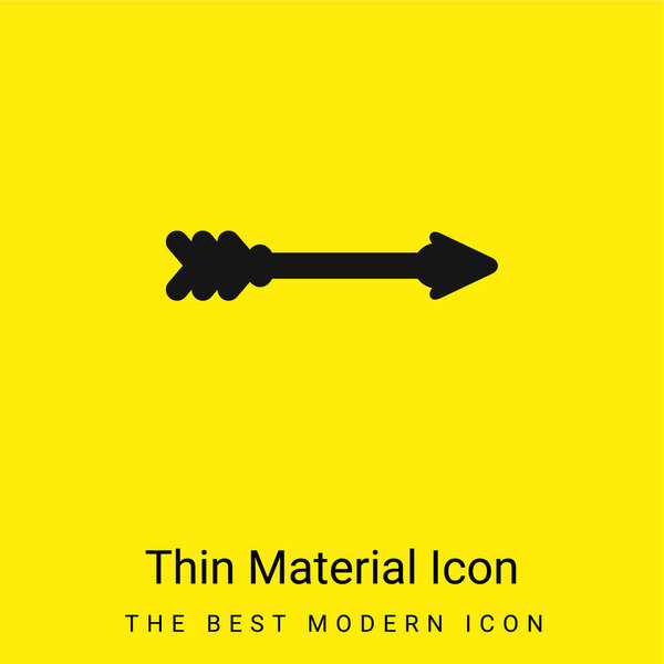 Arrow minimal bright yellow material icon