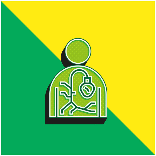 Agiography Green and yellow modern 3d vector icon logo