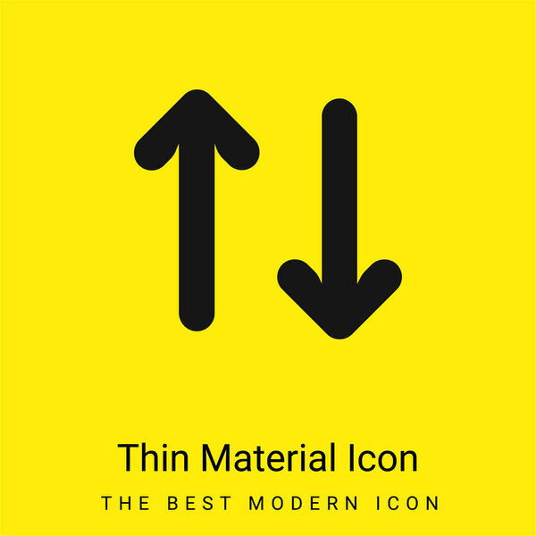 Arrows minimal bright yellow material icon