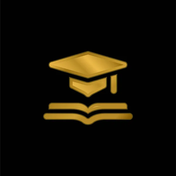 Academic Gold Plated Metalic Icon — 스톡 벡터