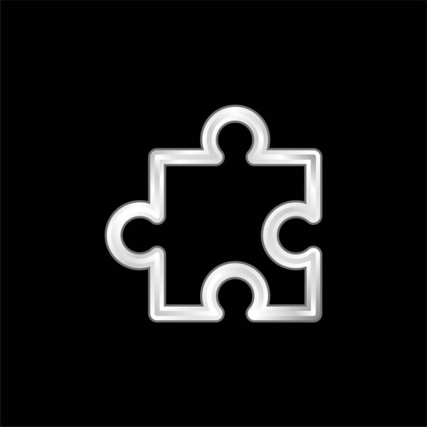 Add On silver plated metallic icon