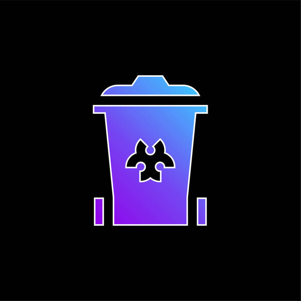 Значок вектора синего градиента биомедицинских отходов