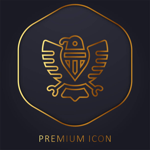American golden line premium logo or icon