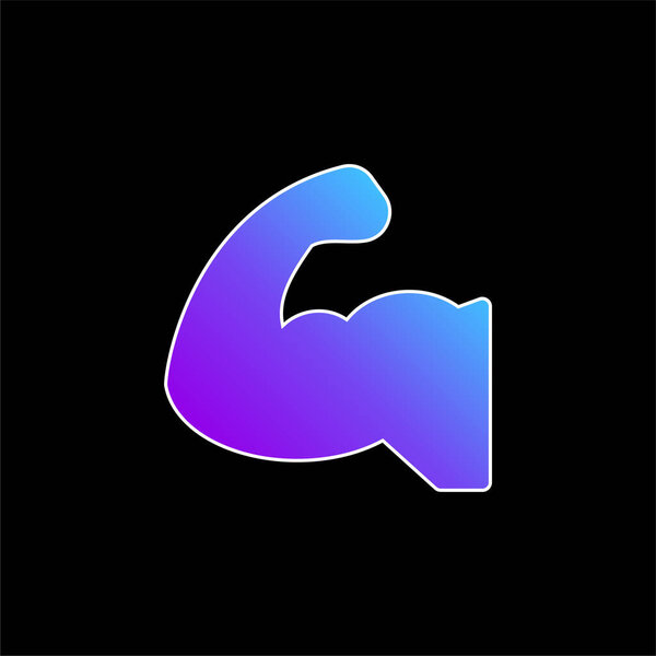 Biceps blue gradient vector icon