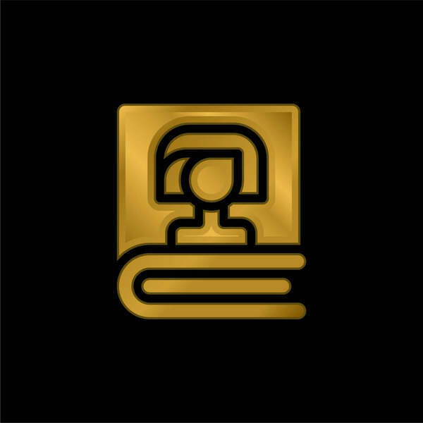 Позолоченная икона или вектор логотипа