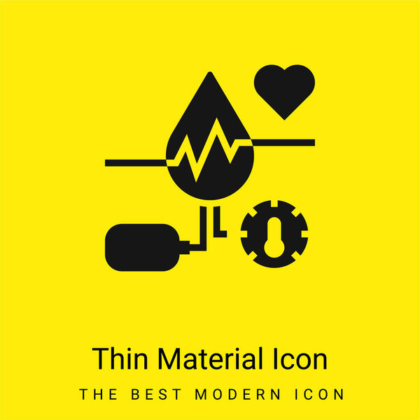 Blood minimal bright yellow material icon