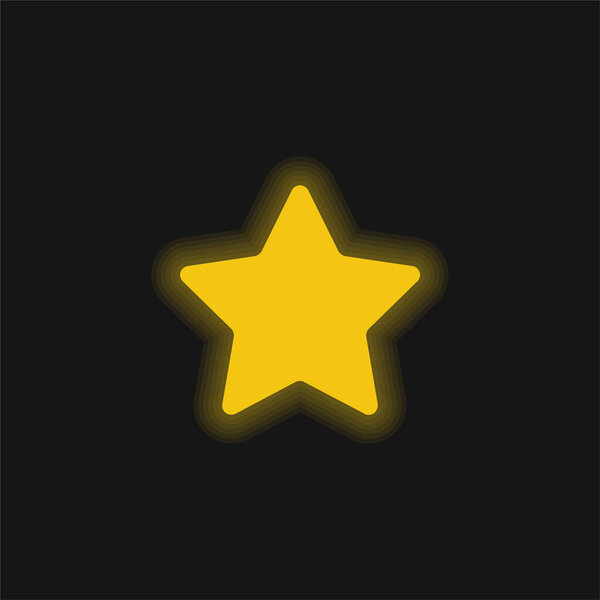 Закладка Желтый светящийся неоновый значок