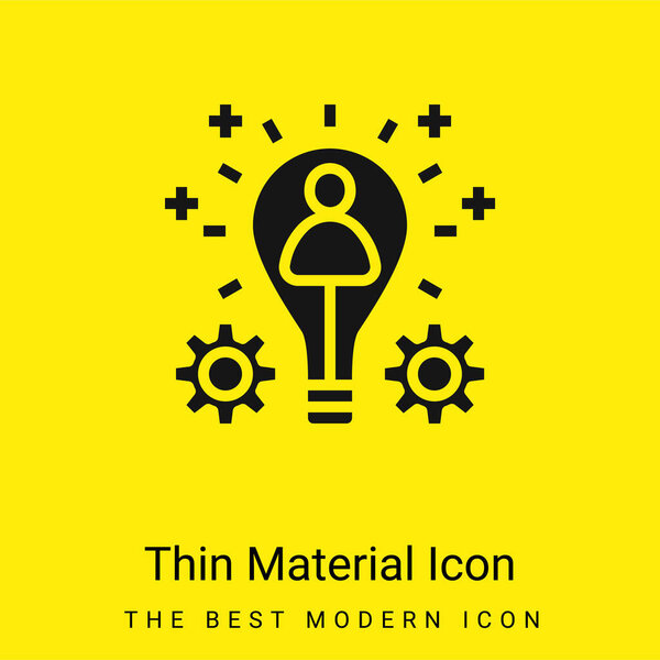 Branding minimal bright yellow material icon