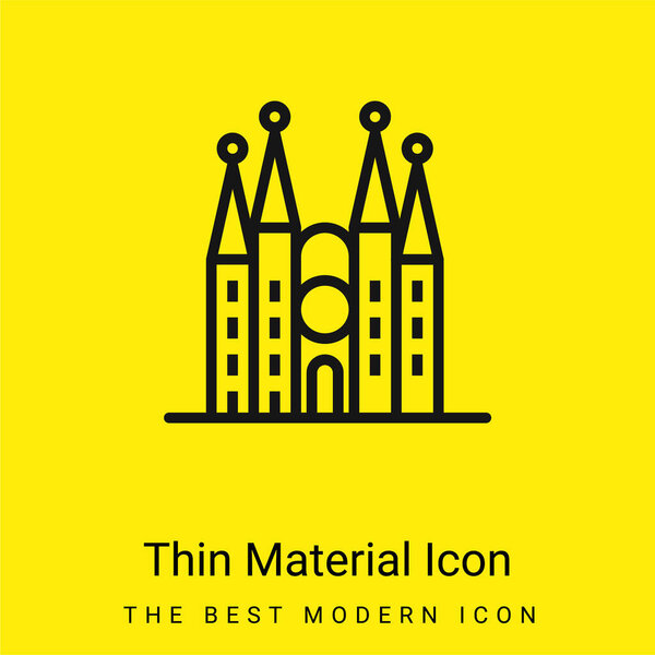 Barcelona minimal bright yellow material icon