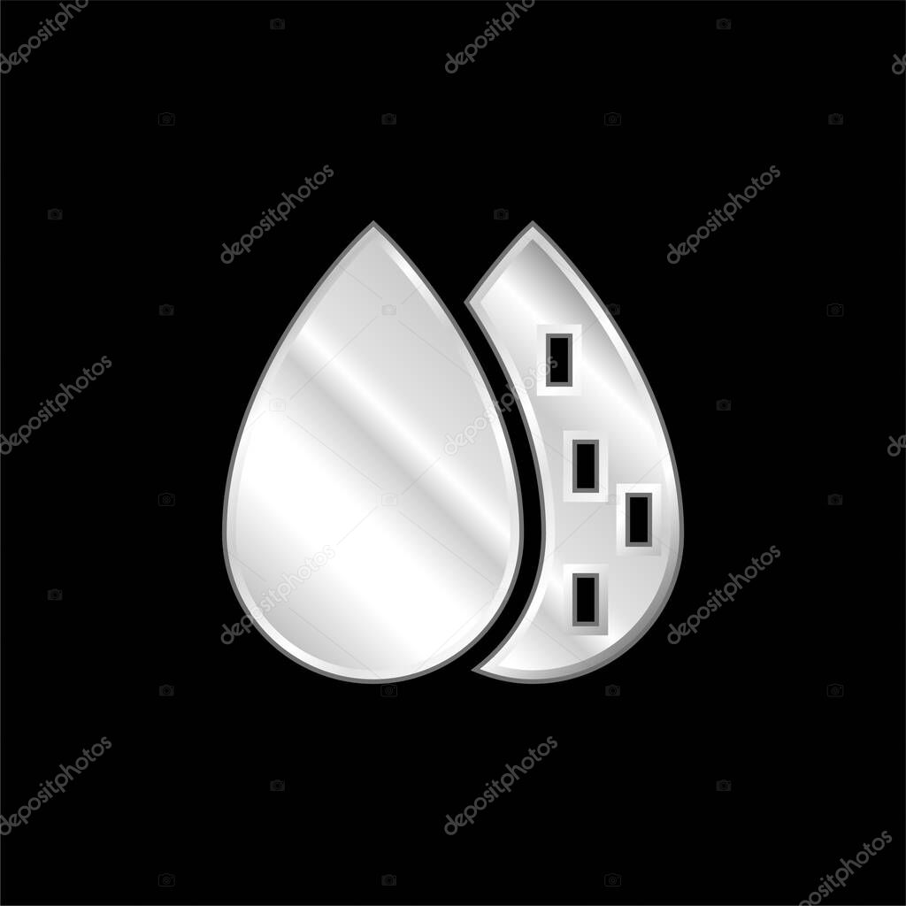 Almond silver plated metallic icon