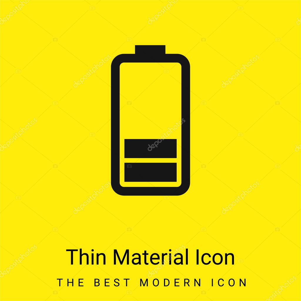 Battery Status minimal bright yellow material icon