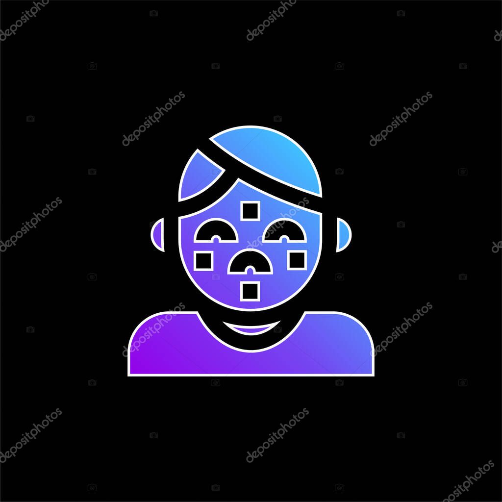 Acne blue gradient vector icon