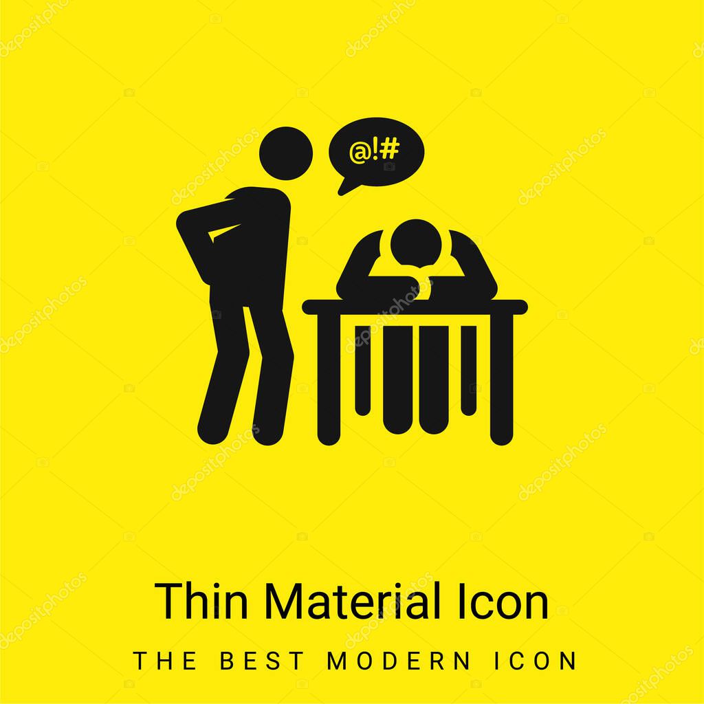 Boring minimal bright yellow material icon