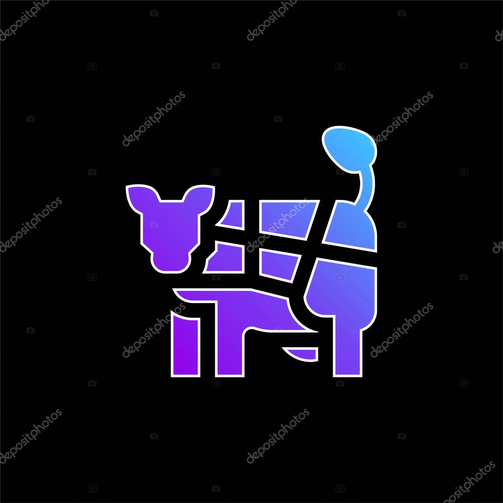 Beef blue gradient vector icon